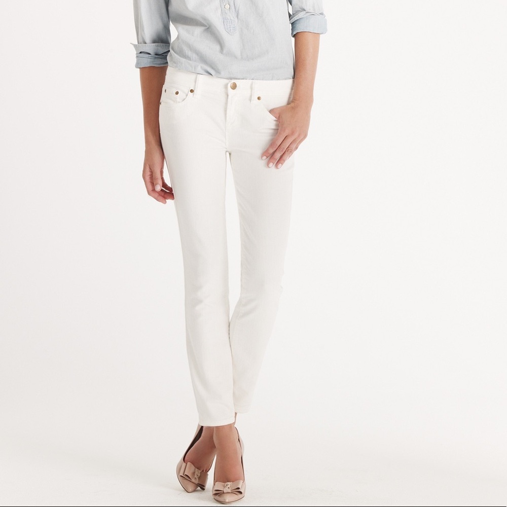 J. Crew Jeans Toothpick Skinny Ankle White 32